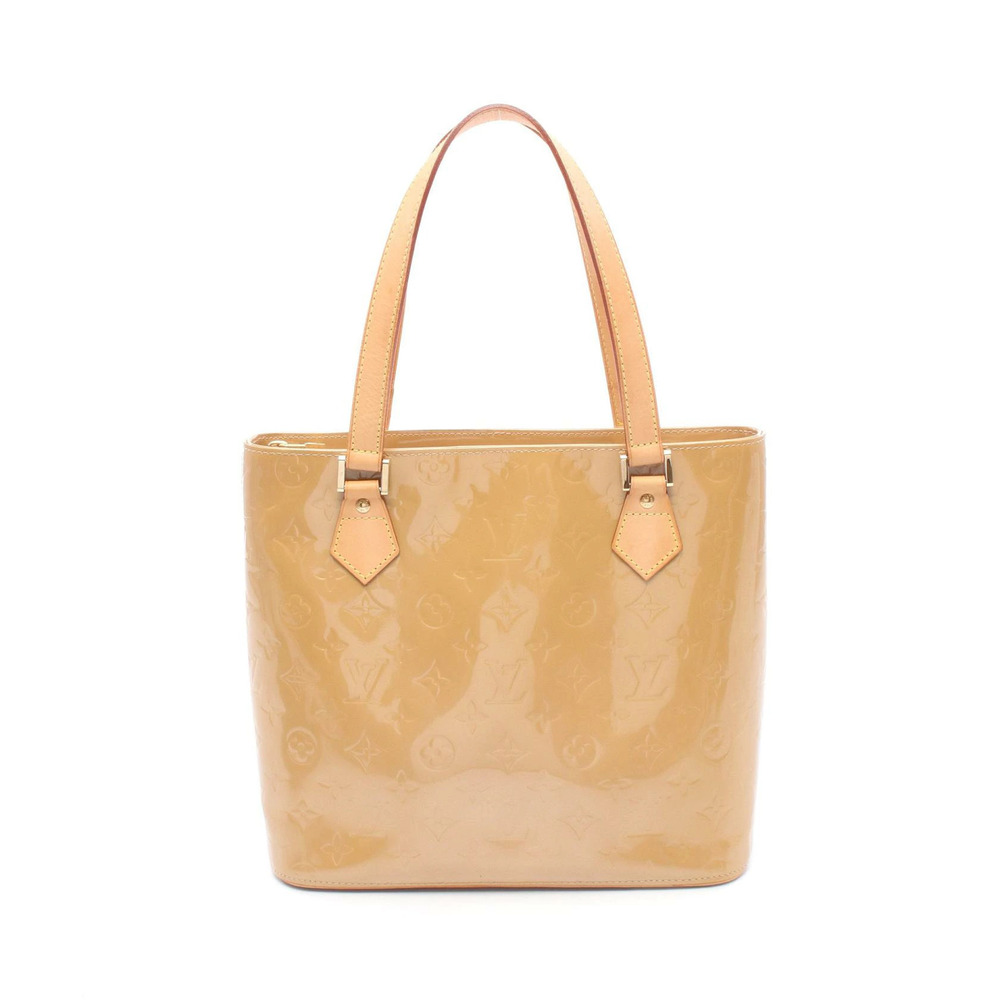 Louis Vuitton Houston Monogram Vernis Noisette Handbag Leather Beige Cream